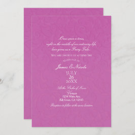 プリンセス バー ピンク フェアリー テイル ダマスク ウェディング 招待状