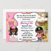 プリンセス&パイレーツ ダークスキン エスニック ご案内 招待状 (正面/裏面)