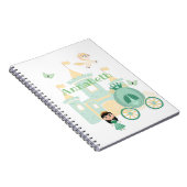 プリンセス、パーソナライズ名 ノートブック (右側)