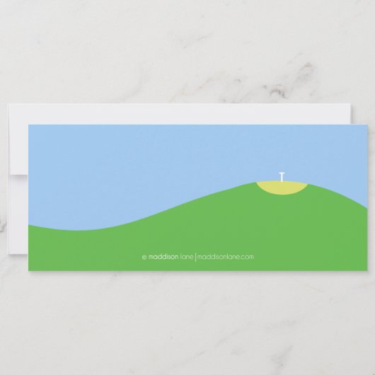 プリンセス·ピンクがグリーン·ゴルフの誕生日パーティーにヒット 招待状 (裏面)