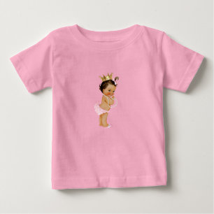 プリンセス ピンク & ゴールド ベビーTシャツ