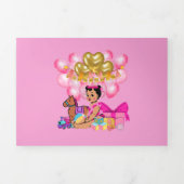 プリンセス（ピンク） 三つ折りカード (カバー)