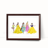 プリンセス, ファッションスケッチ, ポスター