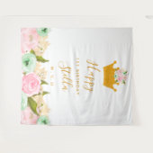 プリンセス ファースト バースデー パーティー タペストリー 背景 (正面(横))