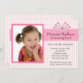プリンセス フォト バースデー インビテーション (正面/裏面)