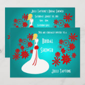 プリンセス&フラワーズブライダルシャワー招待状3 招待状 (正面/裏面)