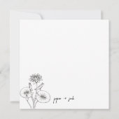 プリンセス + フロッグ - モノクロ - カップル感謝カード サンキューカード (裏面)