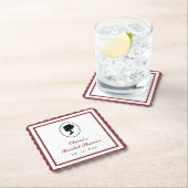 プリンセス・ブライダルシャワーのためのバジェット レッド ローズ フラワーズ ブリジャートン ペーパーコースター (インサイチュ)