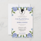 プリンセス ブリッジトン ブライダルシャワー 紫の花 招待状 (正面)