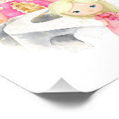 プリンセス,ブロンドの髪,城,王冠,女の子子供部屋 フォトプリント (角)