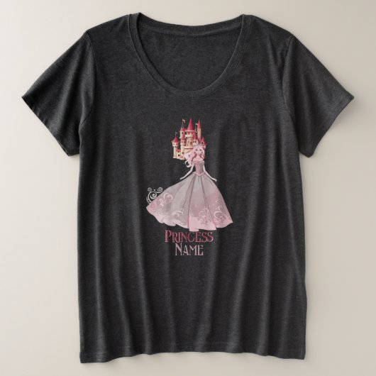 プリンセス プラスサイズTシャツ (デザイン正面)