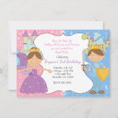 プリンセス&プリンスキャッスル王室のパーティの招待状 招待状 (正面)
