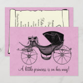 プリンセス・ベビー・シャワー 招待状 (正面/裏面)