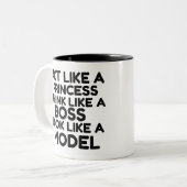 プリンセス、ボス、モデル ツートーンマグカップ (正面左)