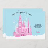 プリンセス ボール 誕生日パーティー 感謝カード (正面/裏面)