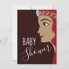 プリンセス レッド ベビー シャワー ビンゴ 招待状