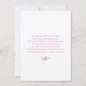 プリンセス ローズゴールド ベビーシャワー 招待状 (裏面)