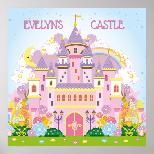 プリンセス!城壁パーソナライズされた装飾ポスター ポスター (正面)