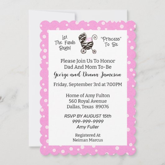 「プリンセス」招待状がスタート!お好きなようにカスタマイズを 招待状 (正面)