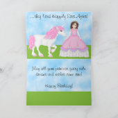 プリンセス、王子とユニコーン誕生日カード カード (内部)