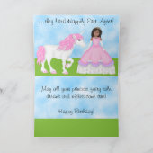 プリンセス、王子とユニコーン誕生日カード カード (内部)