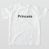 プリンセス 白シャツ デザイン Tシャツ (レイダウン裏面)