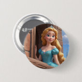 プリンセス 缶バッジ (正面&裏面)