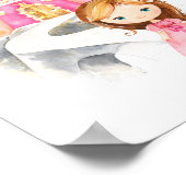 プリンセス, 茶色の髪, お城, 王冠, 女の子の寝室 ポスター (角)