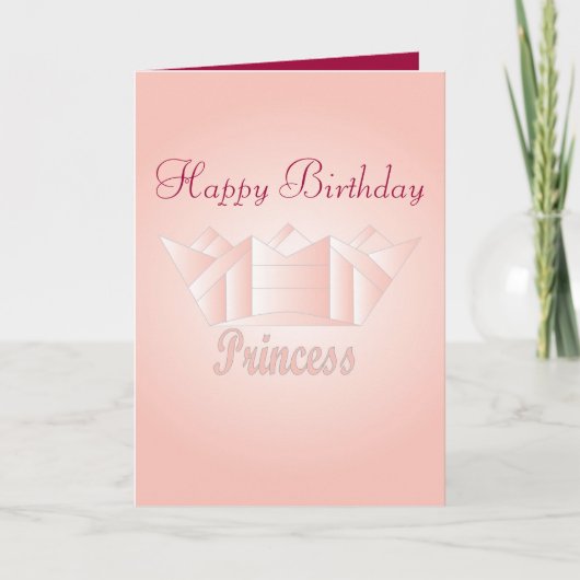プリンセス 誕生日おめでとう カード (正面)