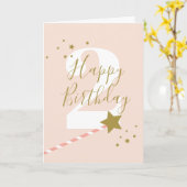 プリンセス 誕生日おめでとう カード 2歳 (黄色い花)