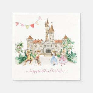 プリンセス、騎士&ドラゴンズ妖精誕生日 スタンダードカクテルナプキン