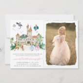 プリンセス、騎士&ドラゴンズ妖精誕生日 招待状 (正面)