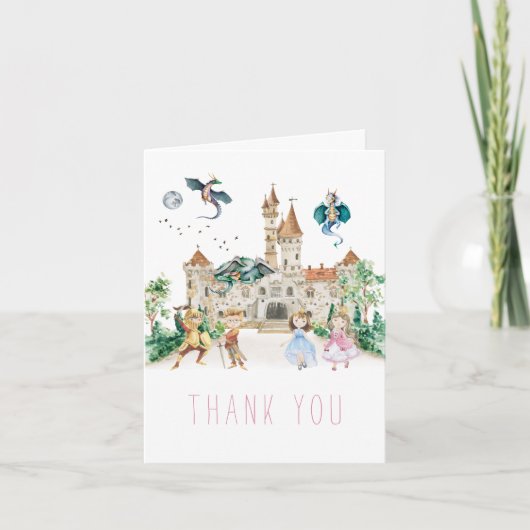 プリンセス、騎士&ドラゴンズ童話 サンキューカード (正面)