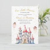 プリンセス 1歳の誕生日 招待状 ,プリンセスのお城 (スタンド正面)