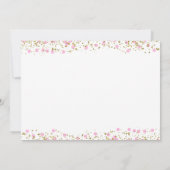 プリンセス 2歳の誕生日 ピンク ゴールド フォト 招待状 (裏面)