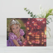 プリンセス 3歳の誕生日招待状 招待状 (スタンド正面)