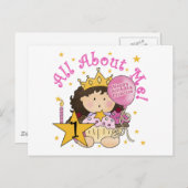 プリンセスAll About Me誕生日Tシャツ ポストカード (正面/裏面)
