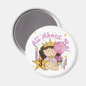 プリンセスAll About Me 3 Birthday T-shirts マグネット (正面/裏面)