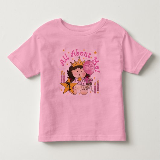 プリンセスAll About Me 4 Birthday T-shirts トドラーTシャツ (正面)