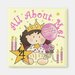 プリンセスAll About Me 4 Birthday T-shirts マグネット