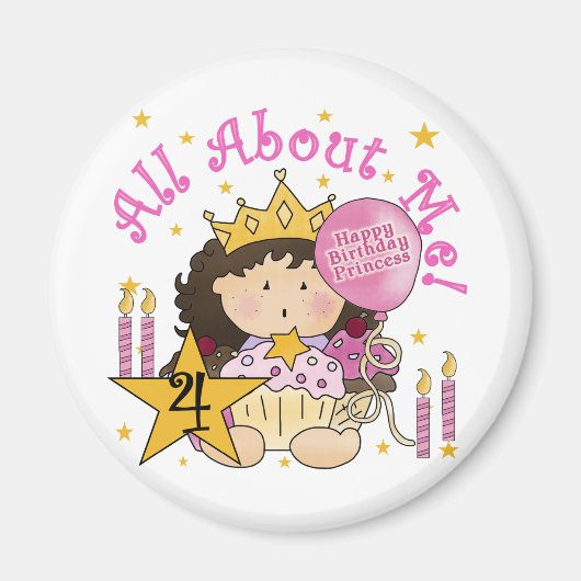 プリンセスAll About Me 4 Birthday T-shirts マグネット (正面)