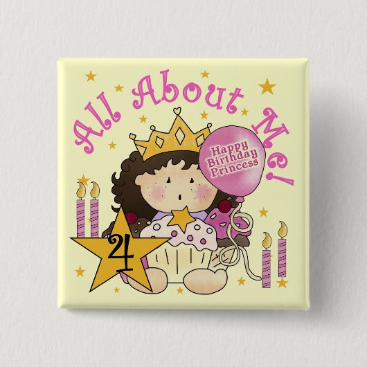 プリンセスAll About Me 4 Birthday T-shirts 缶バッジ (正面)
