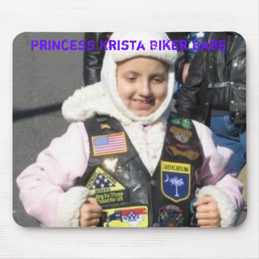 プリンセスKristaのバイクもしくは自転車に乗る人の可愛い人 マウスパッド (正面)