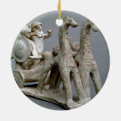 プリンセスNefeの墓からの一人乗り二輪馬車そして馬、 セラミックオーナメント (裏面)