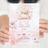 プリンセスParTeaピンクバタフライ8誕生日フローラ 招待状