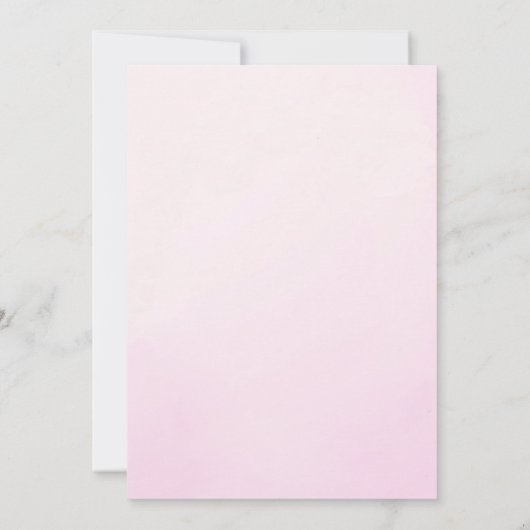 プリンセスPramバラ水の色ベビーガールシャワー 招待状 (裏面)