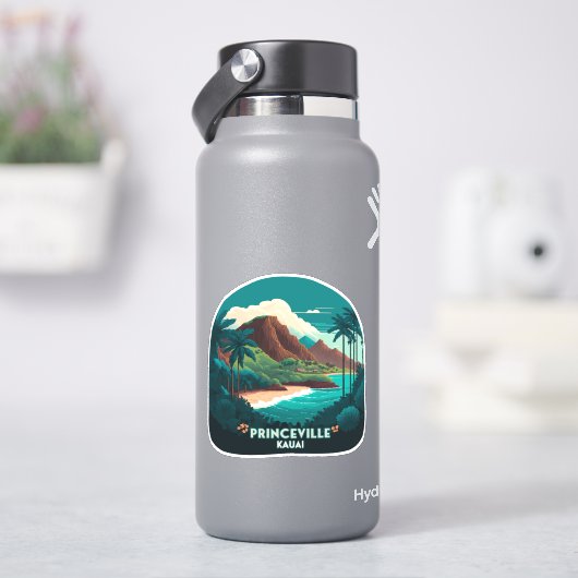 プリンセビルカウアイハワイビーチマウンテンズレトロ シール (HydroFlask)