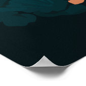 プリンセビルカウアイハワイビーチマウンテンズレトロ ポスター (角)