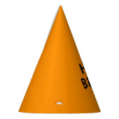 プリンセ無地のトンオレンジ誕生日 パーティーハット (左)