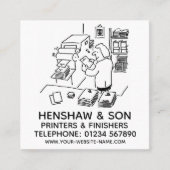 プリンタとファイナーズプロモーション スクエア名刺 (正面)